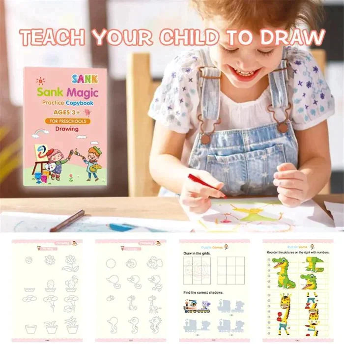 Kids Practice Copybook Set (4Pcs/Set)