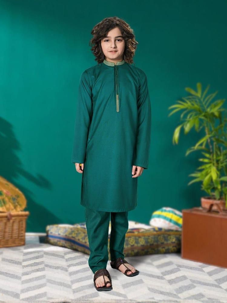 2 Pcs Boy’s Kurta And Shalwar Suit Set